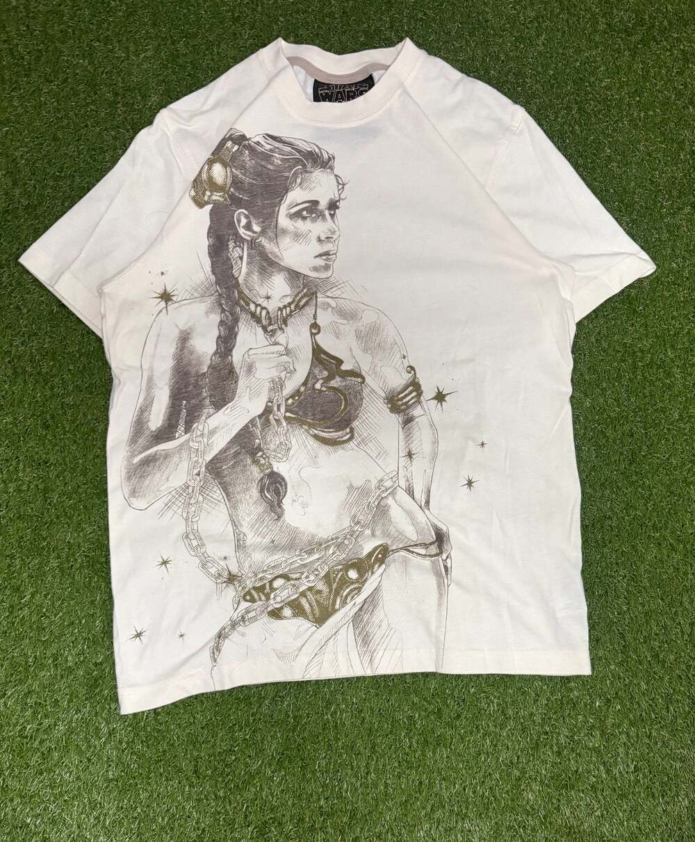 2008 Marc Ecko x Star Wars Princess Leia Slave Sketch Graphic T-Shirt
